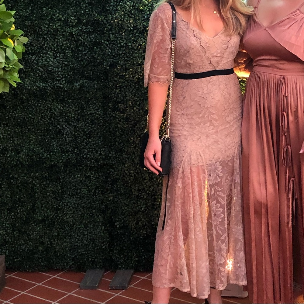 Nude Goldie Two- Piece Lace Body-Conscious Dress Size S